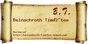 Beinschroth Timótea névjegykártya